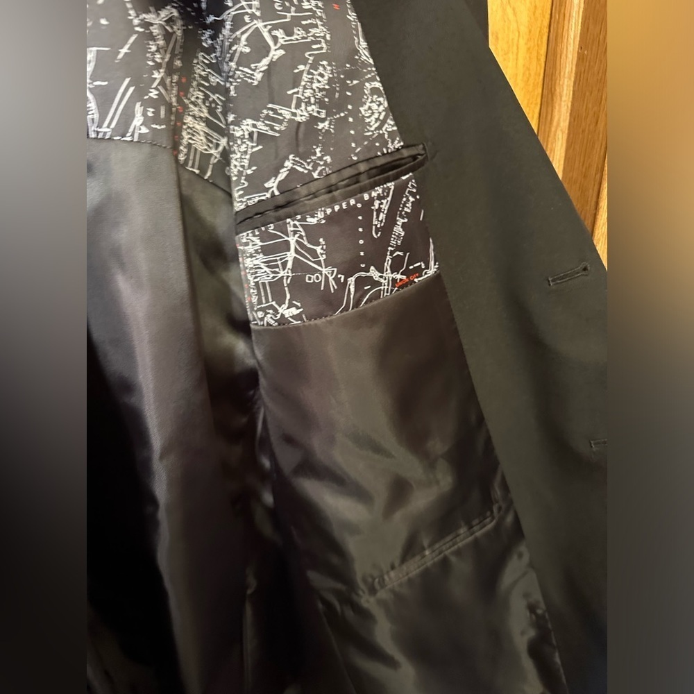 NWT Nautica Ashton Bi-stretch black suit jacket size 44R - Picture 6 of 11
